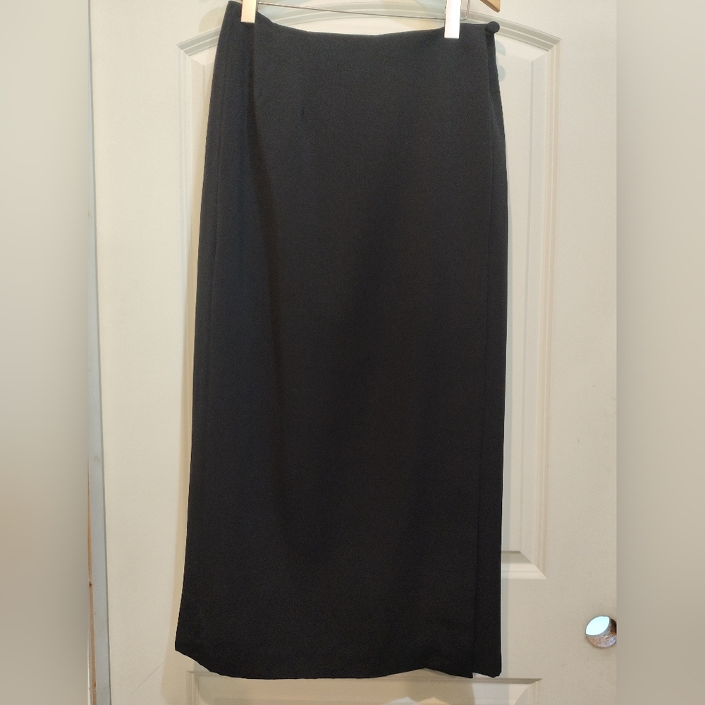 Geoffrey Beene Elegant Black Lined Maxi Skirt
